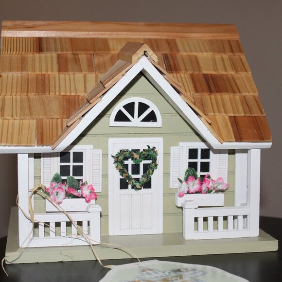 Home Bazaar Handmade Home Tweet Home Cottage Bird House HB-9521S Rosemary Wooden - Picture 1 of 10